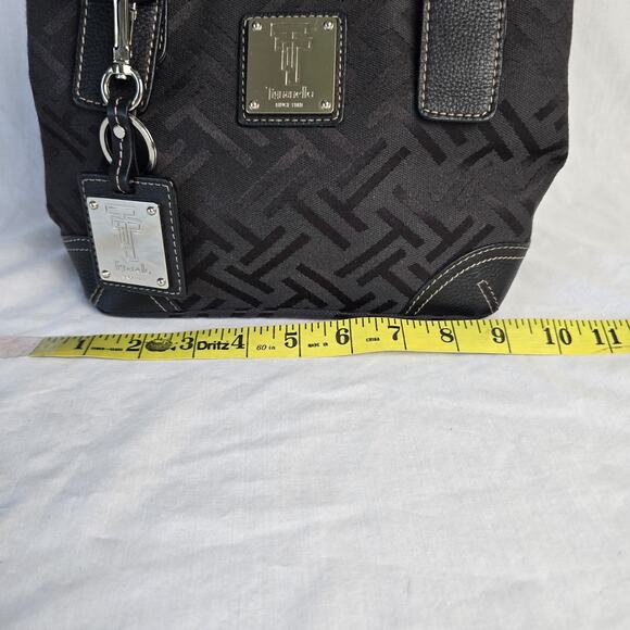 Tignanello Monogram Satchel Bag Canvas & Leather - Picture 12 of 15